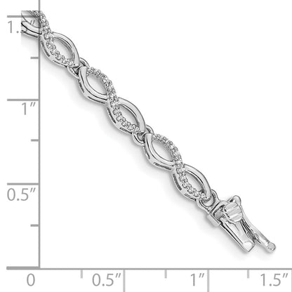 14k White Gold Natural Diamond Bracelet