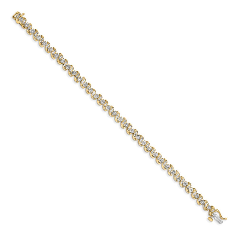 14k Yellow Gold Natural Diamond Bracelet