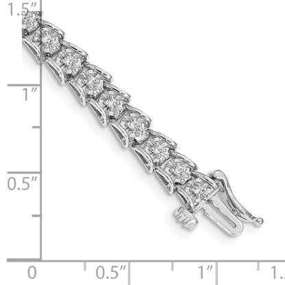 14k White Gold Natural Diamond Fancy Bracelet