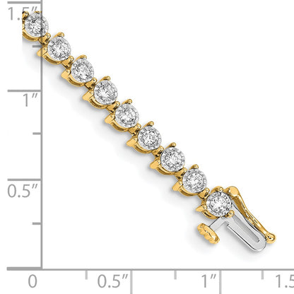 14k Yellow Gold Natural Diamond Bracelet