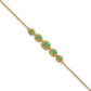 14k Yellow Gold Marquise Emerald Bracelet