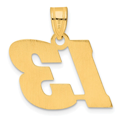 14k Yellow Gold Polished Block Number 13 Pendant