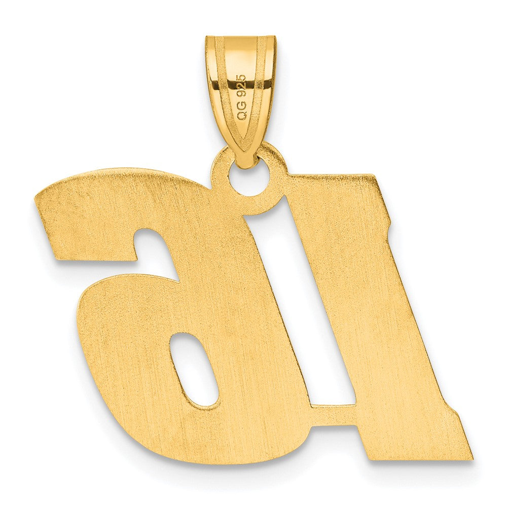 14k Yellow Gold Polished Block Number 16 Pendant