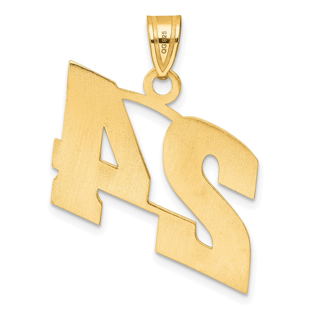 14k Yellow Gold Polished Block Number 24 Pendant