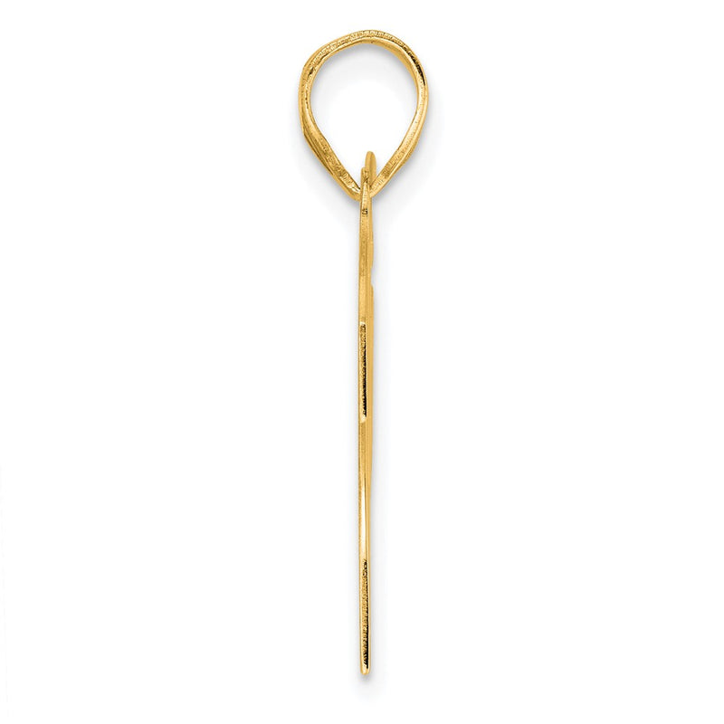 14k Yellow Gold Polished Block Number 26 Pendant