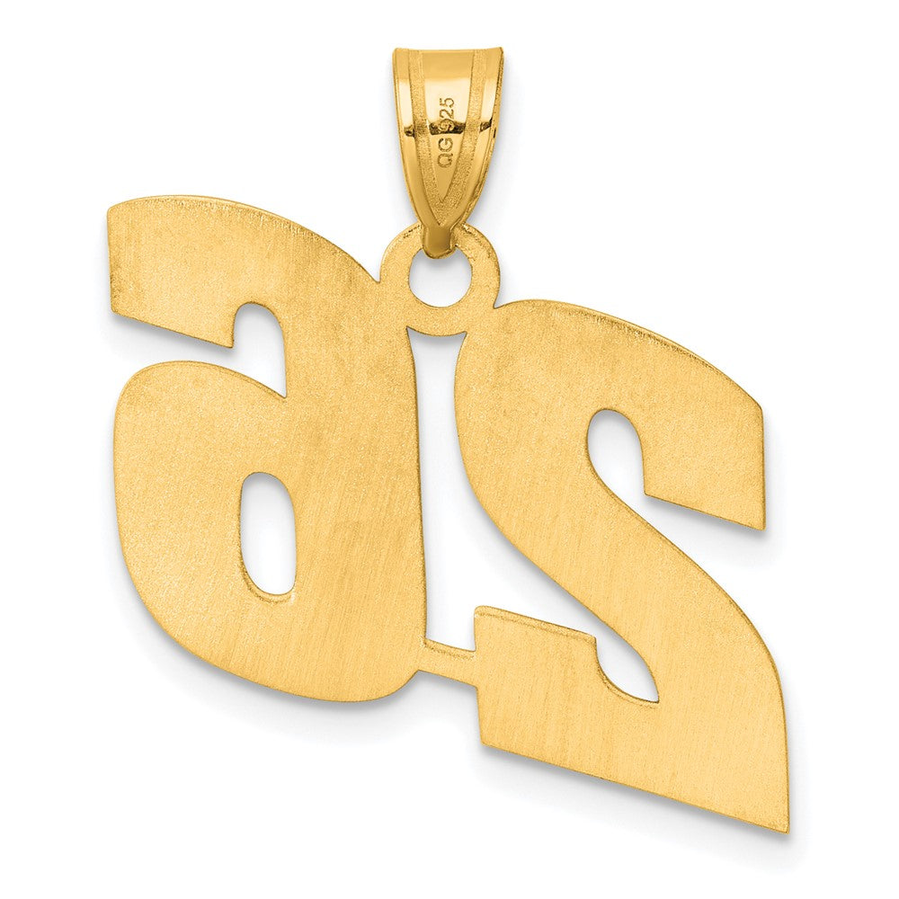 14k Yellow Gold Polished Block Number 26 Pendant