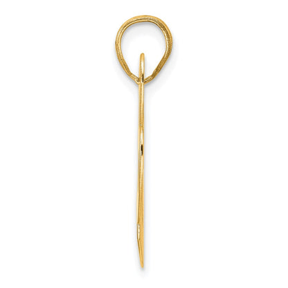 14k Yellow Gold Polished Block Number 28 Pendant