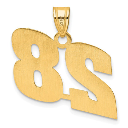 14k Yellow Gold Polished Block Number 28 Pendant