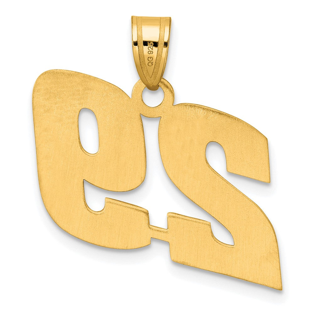14k Yellow Gold Polished Block Number 29 Pendant