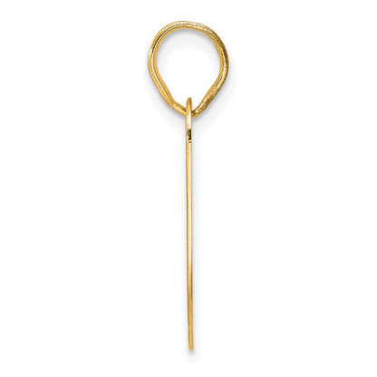 14k Yellow Gold Polished Block Number 30 Pendant