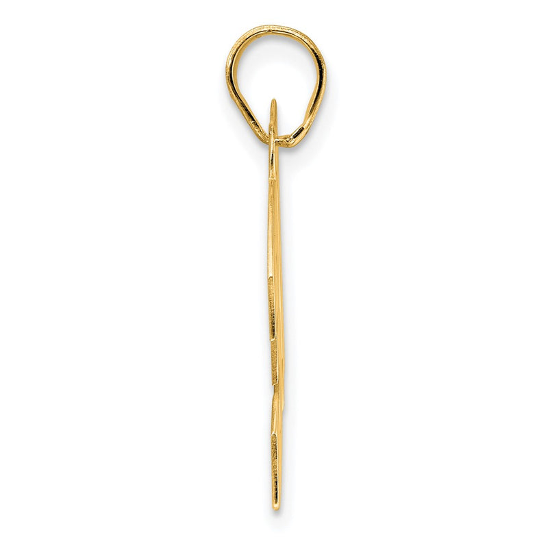 14k Yellow Gold Polished Block Number 31 Pendant
