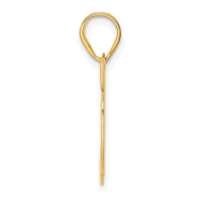 14k Yellow Gold Polished Block Number 36 Pendant