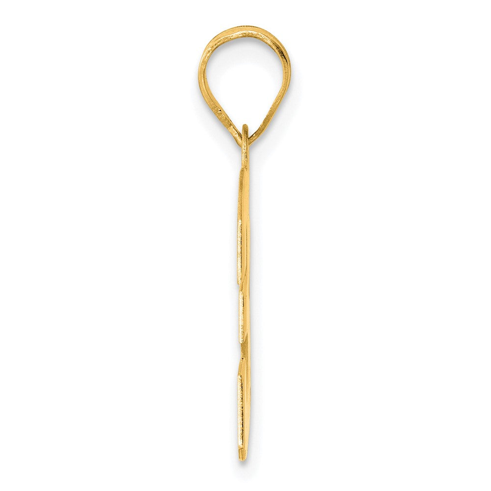 14k Yellow Gold Polished Block Number 39 Pendant