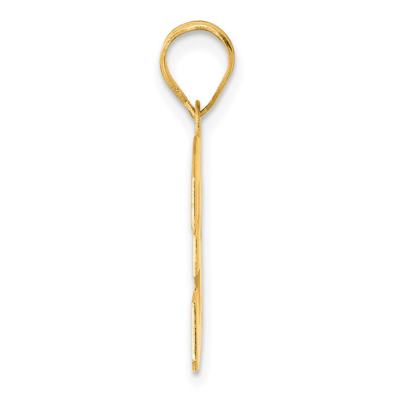 14k Yellow Gold Polished Block Number 39 Pendant