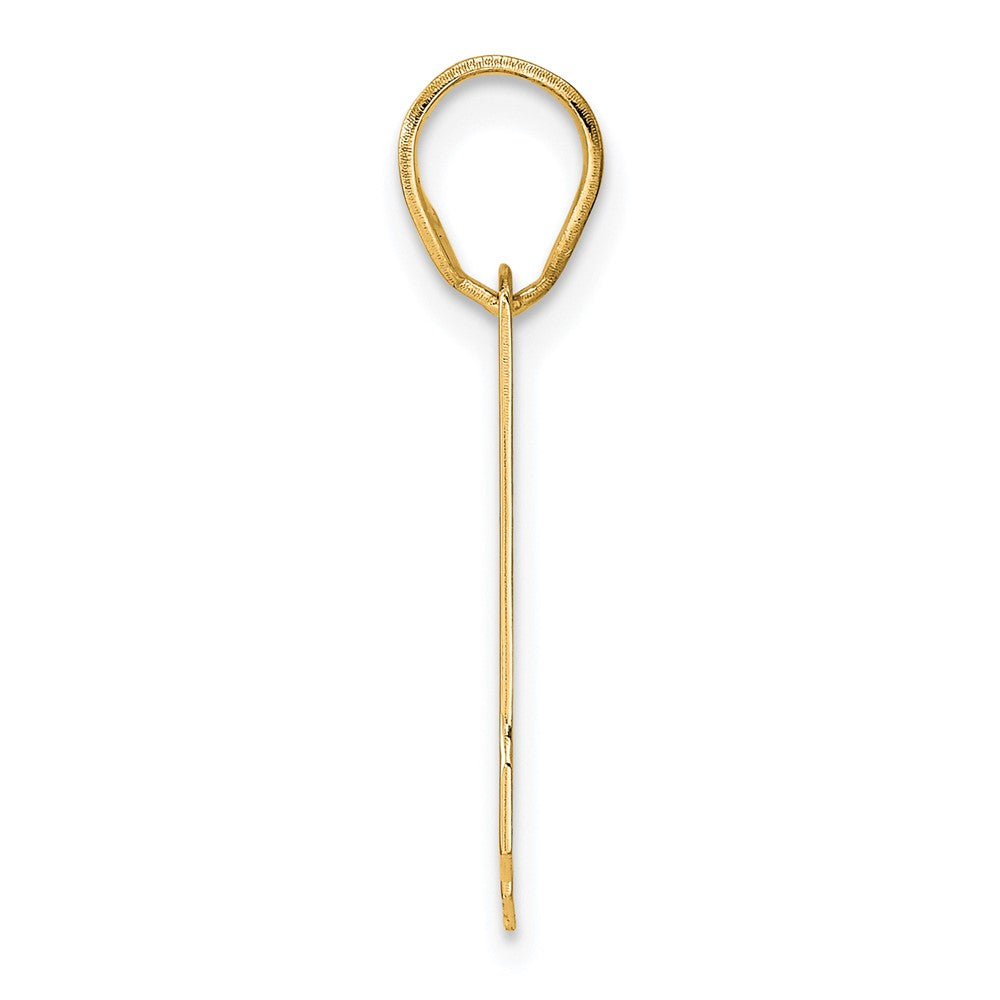 14k Yellow Gold Polished Block Number 41 Pendant