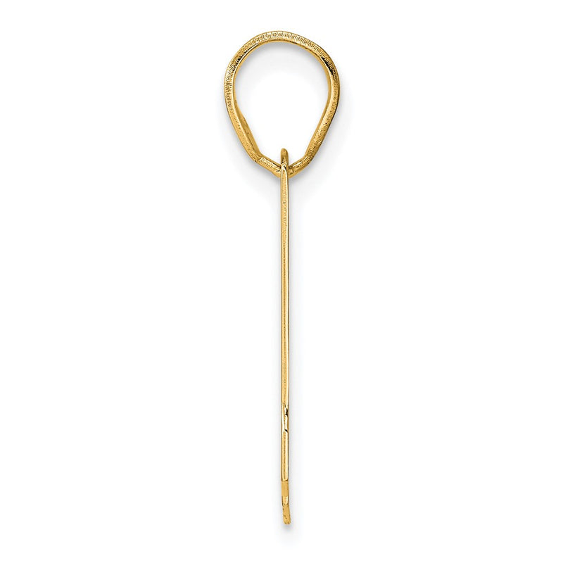 14k Yellow Gold Polished Block Number 41 Pendant