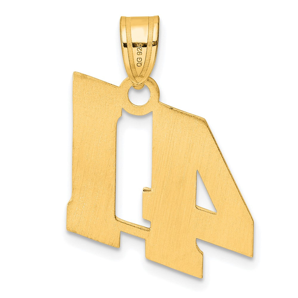 14k Yellow Gold Polished Block Number 41 Pendant