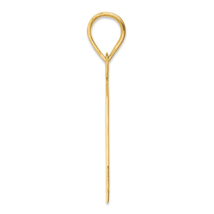 14k Yellow Gold Polished Block Number 44 Pendant