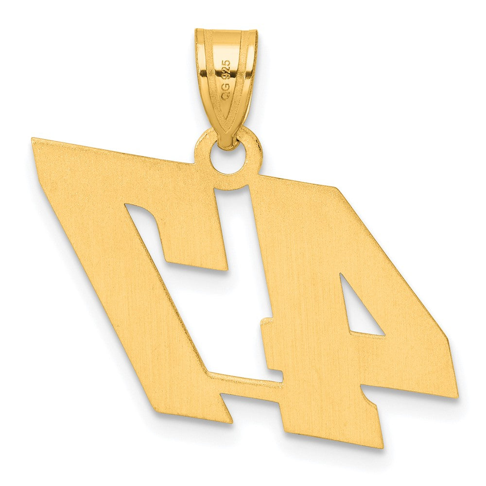 14k Yellow Gold Polished Block Number 47 Pendant