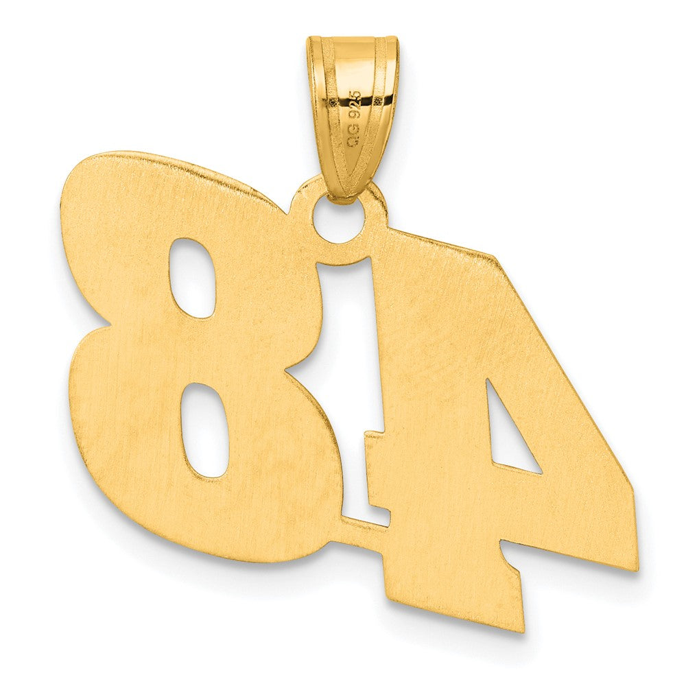 14k Yellow Gold Polished Block Number 48 Pendant