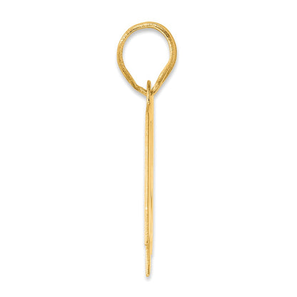 14k Yellow Gold Polished Block Number 49 Pendant