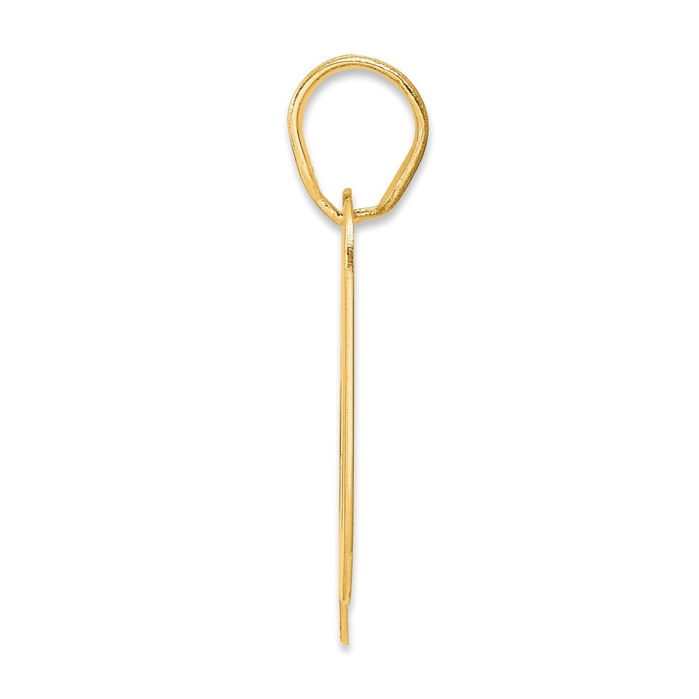 14k Yellow Gold Polished Block Number 50 Pendant