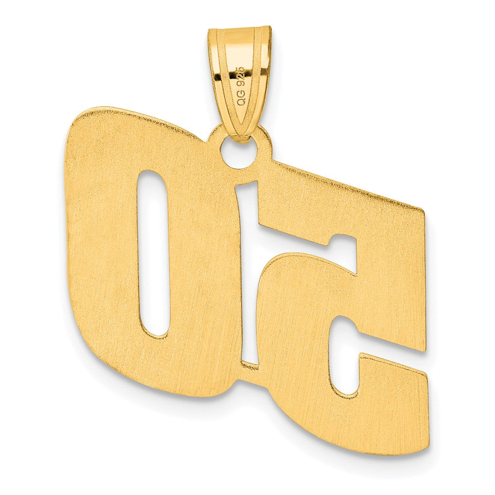 14k Yellow Gold Polished Block Number 50 Pendant