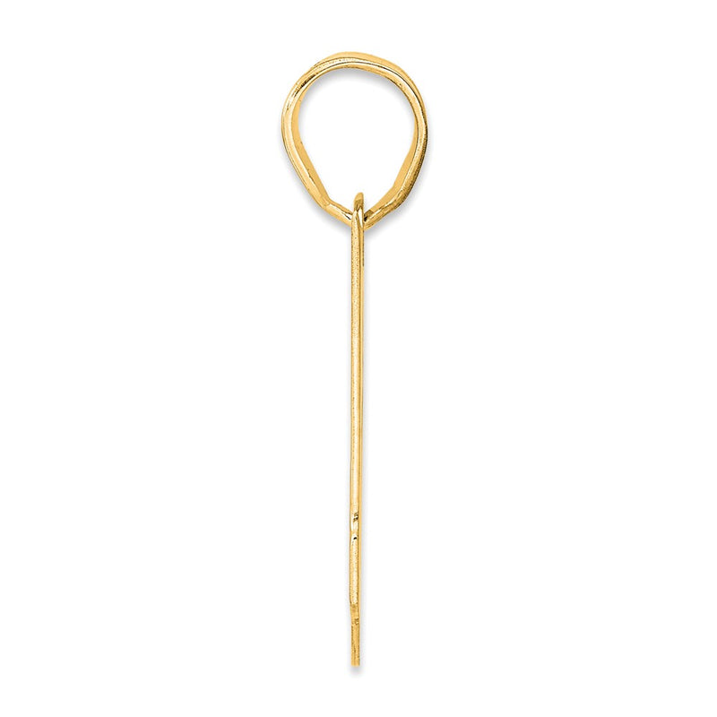 14k Yellow Gold Polished Block Number 51 Pendant