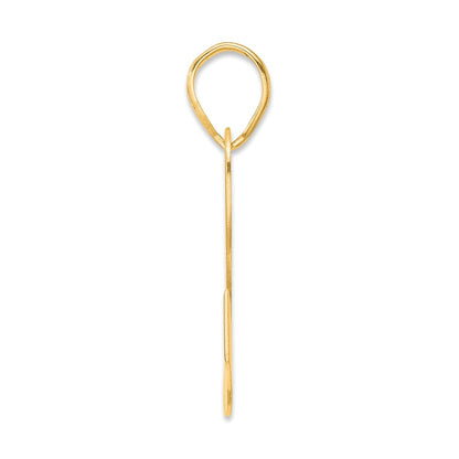 14k Yellow Gold Polished Block Number 52 Pendant