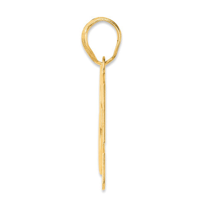 14k Yellow Gold Polished Block Number 53 Pendant