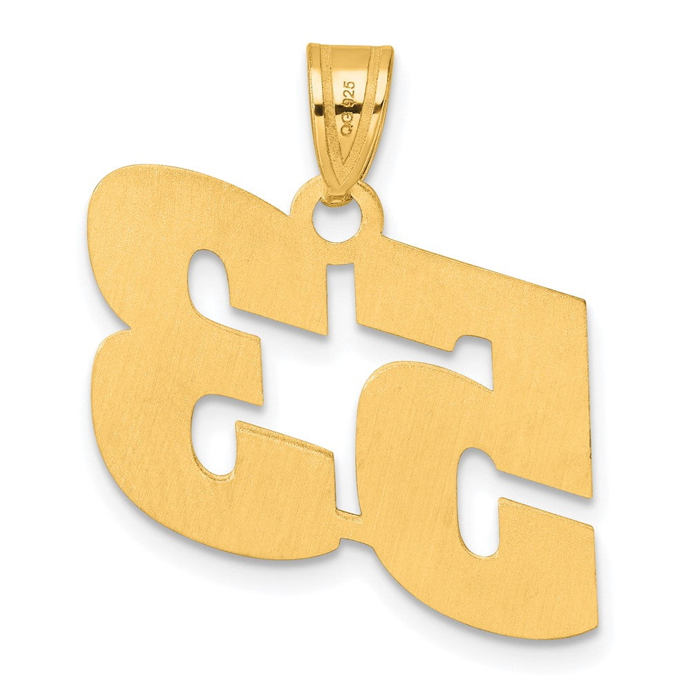 14k Yellow Gold Polished Block Number 53 Pendant