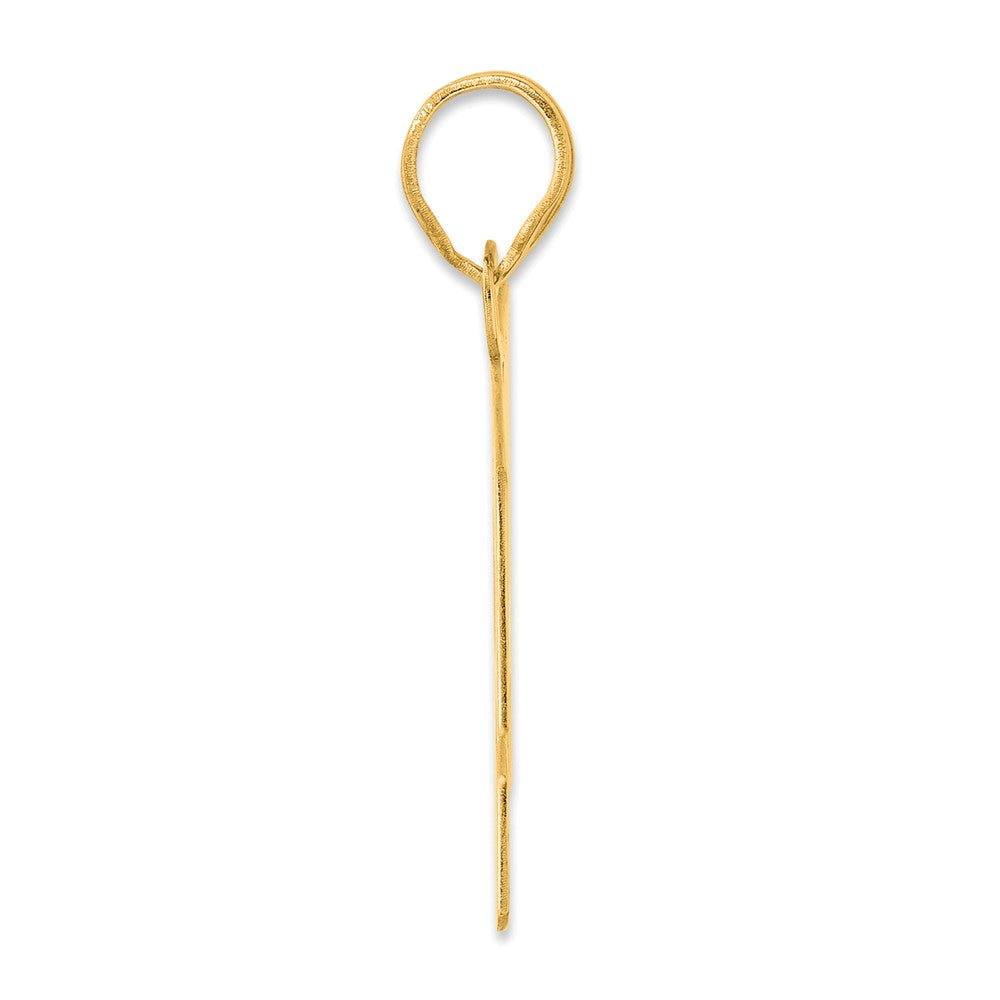 14k Yellow Gold Polished Block Number 54 Pendant