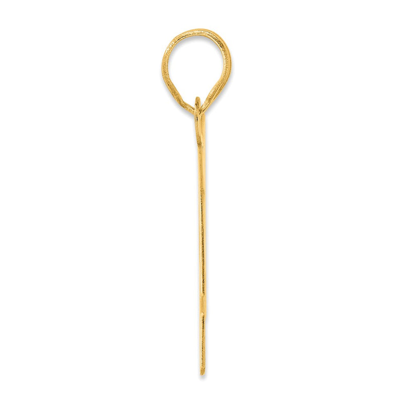 14k Yellow Gold Polished Block Number 54 Pendant