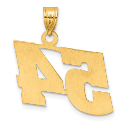 14k Yellow Gold Polished Block Number 54 Pendant