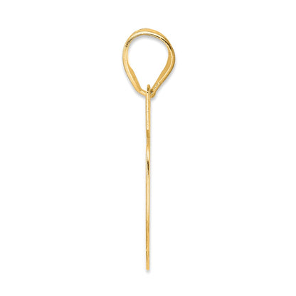14k Yellow Gold Polished Block Number 55 Pendant