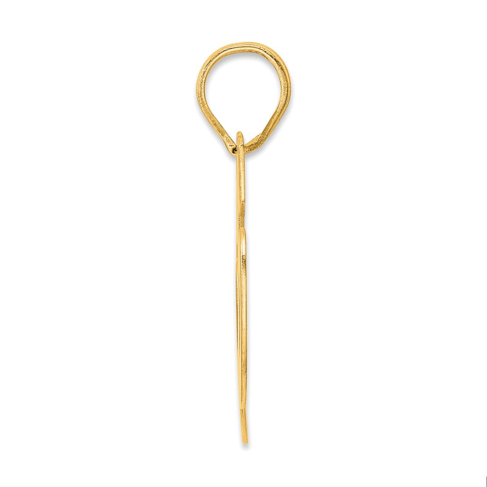 14k Yellow Gold Polished Block Number 56 Pendant