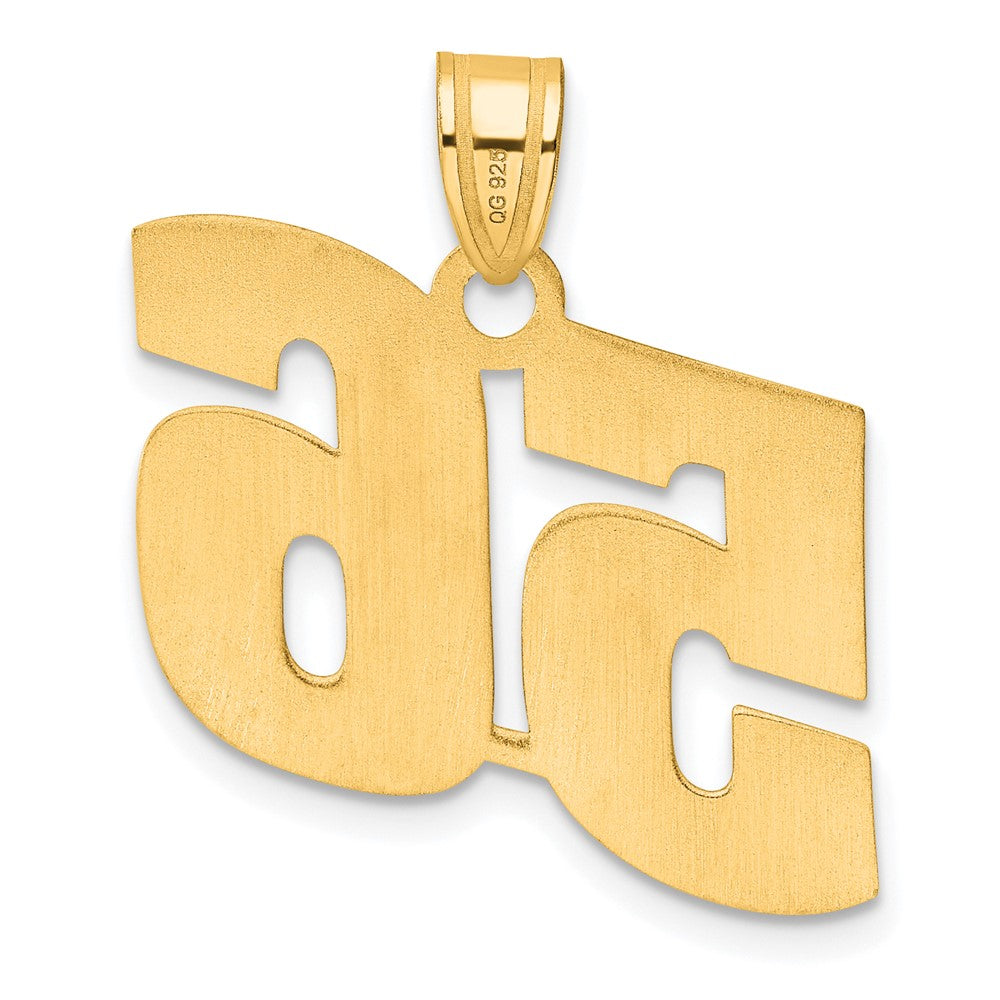 14k Yellow Gold Polished Block Number 56 Pendant