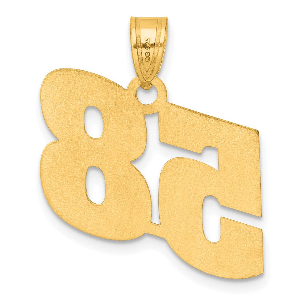 14k Yellow Gold Polished Block Number 58 Pendant