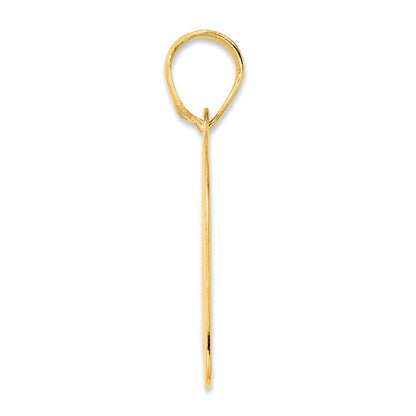 14k Yellow Gold Polished Block Number 60 Pendant