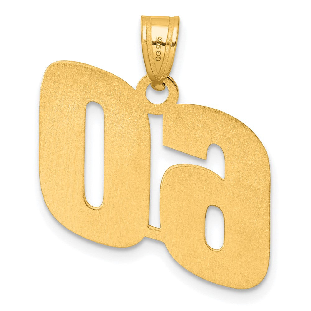 14k Yellow Gold Polished Block Number 60 Pendant