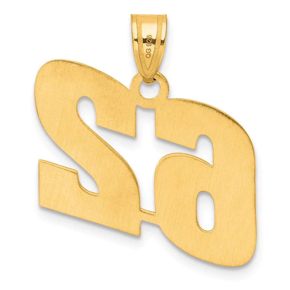 14k Yellow Gold Polished Block Number 62 Pendant