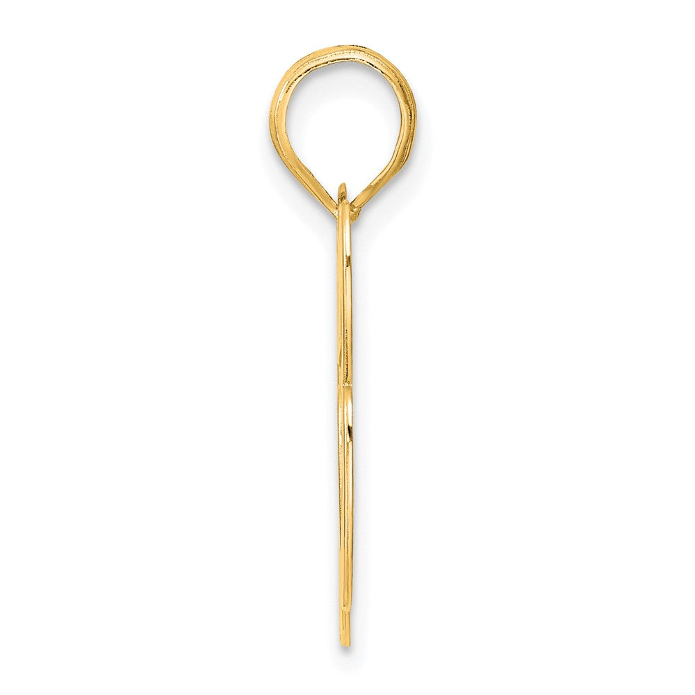 14k Yellow Gold Polished Block Number 63 Pendant