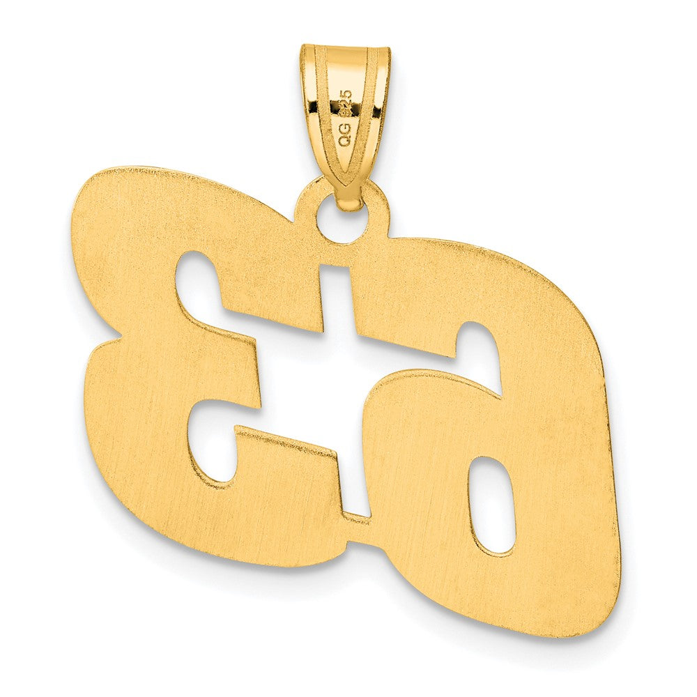 14k Yellow Gold Polished Block Number 63 Pendant