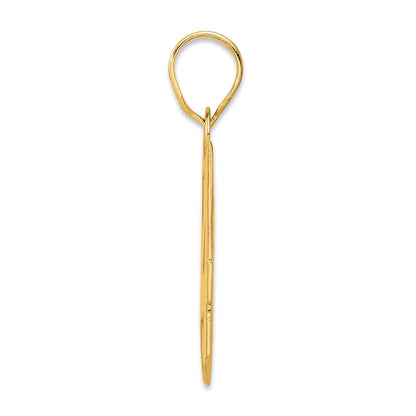 14k Yellow Gold Polished Block Number 64 Pendant