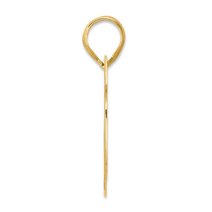 14k Yellow Gold Polished Block Number 65 Pendant