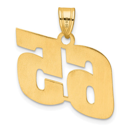 14k Yellow Gold Polished Block Number 65 Pendant