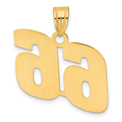 14k Yellow Gold Polished Block Number 66 Pendant