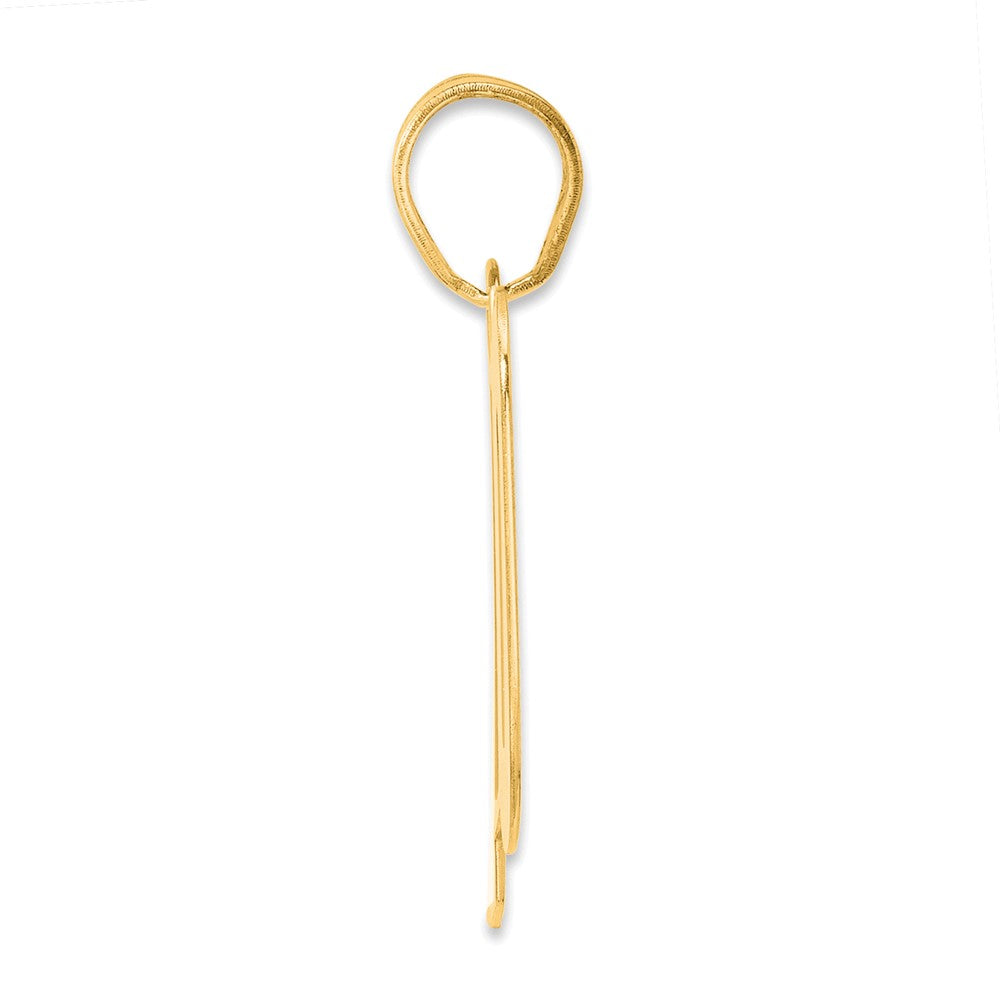 14k Yellow Gold Polished Block Number 70 Pendant