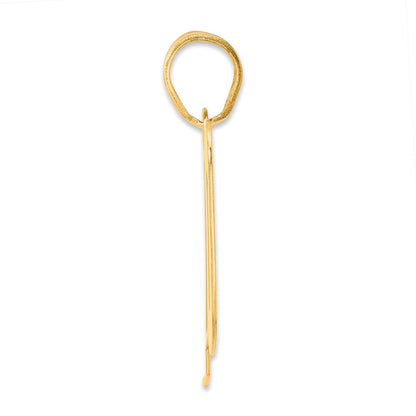 14k Yellow Gold Polished Block Number 70 Pendant