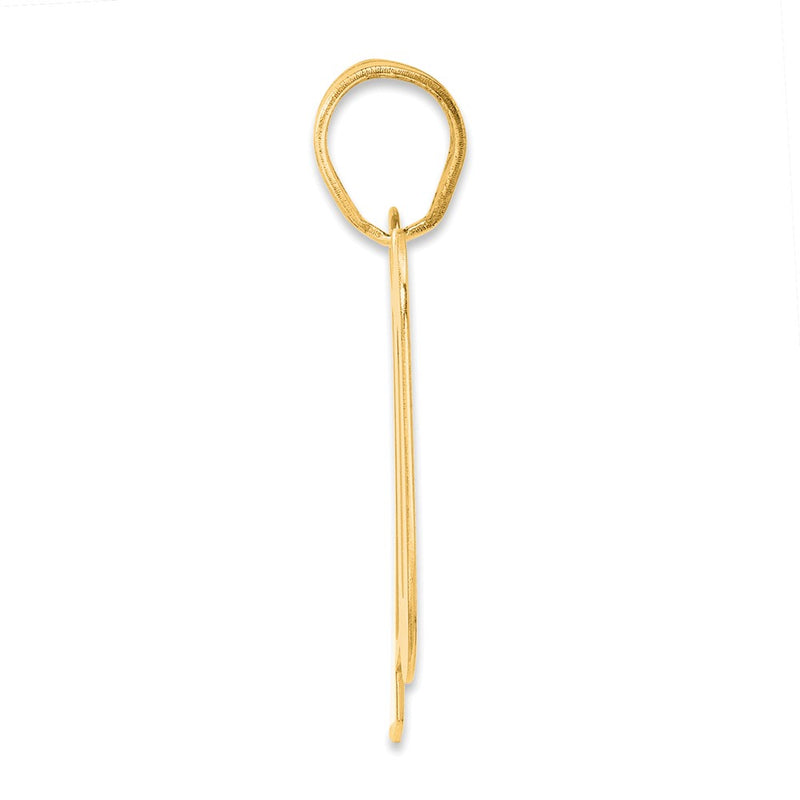 14k Yellow Gold Polished Block Number 70 Pendant